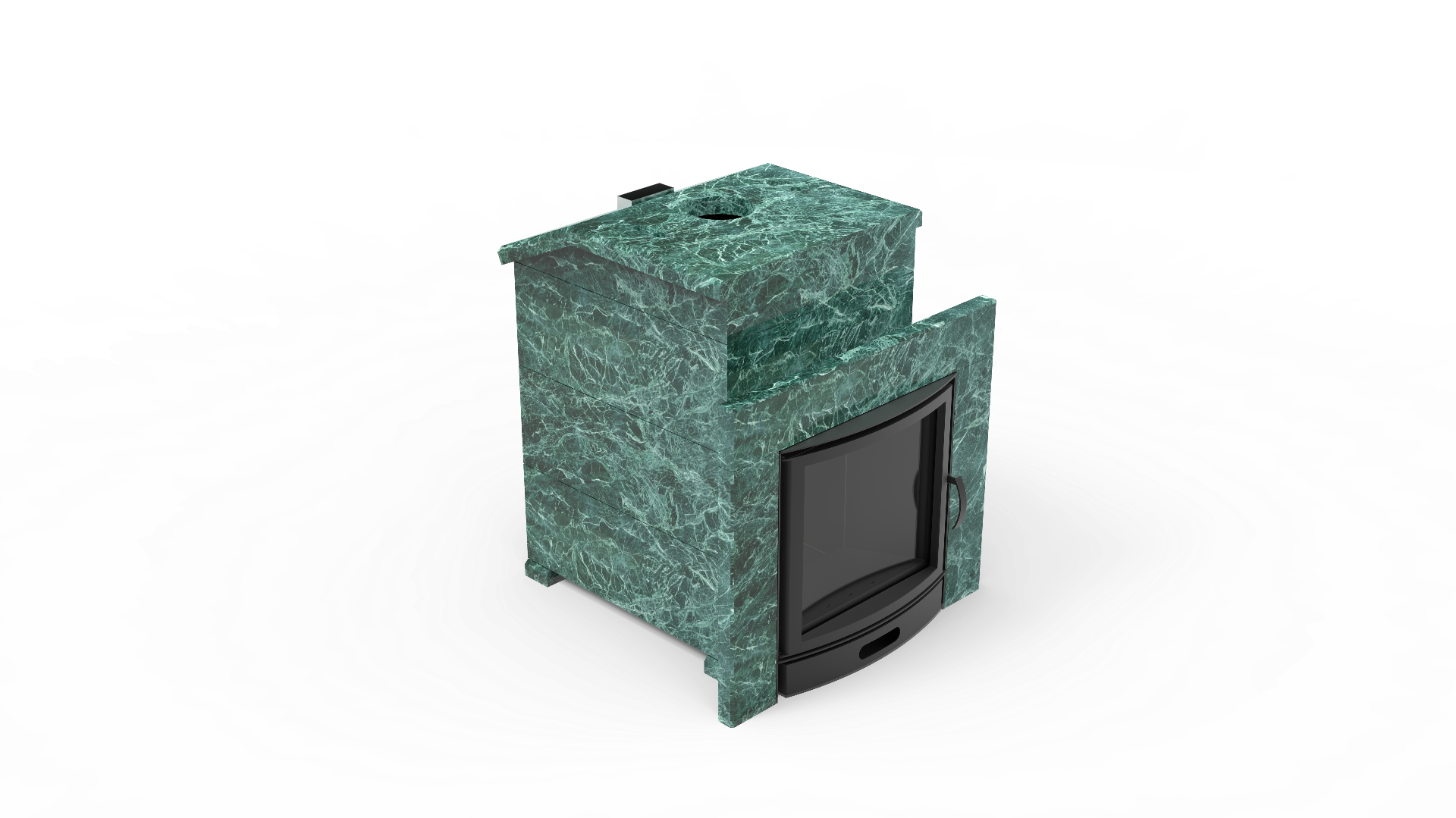 Печь из натурального камня Genesis GN 500 облицовка закрытая со скосом талькохлорит-шлифовка фото в Краснодаре