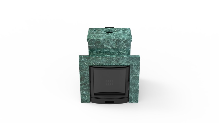 Печь в облицовке из натурального камня Genesis GN 500 облицовка закрытая со скосом талькохлорит-шлифовка фото в Краснодаре