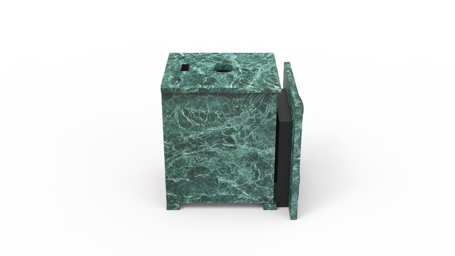 Печь в облицовке из натурального камня Genesis GN 500 облицовка закрытая плоская пироксенит-элит фото в Краснодаре