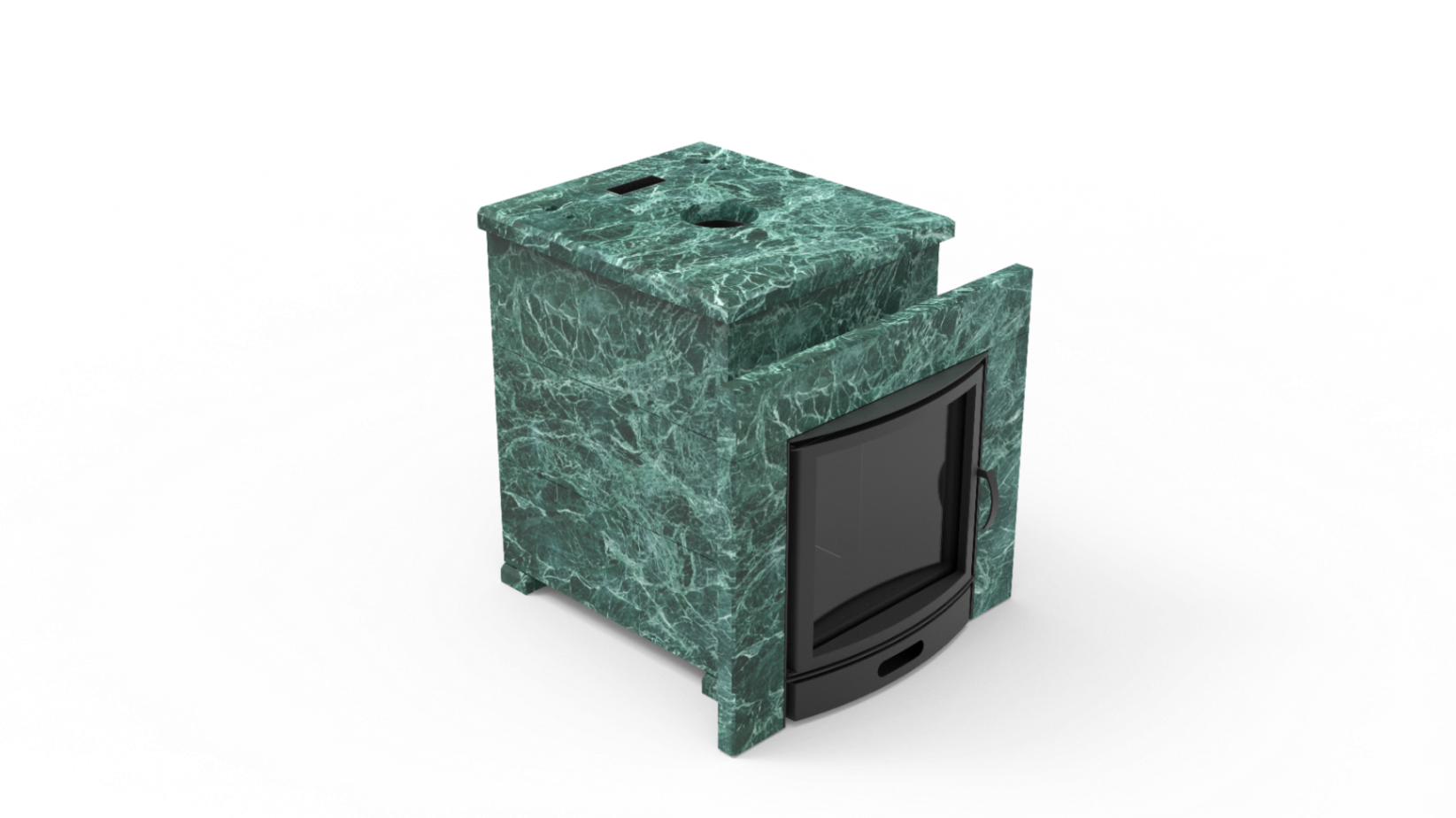 Печь из натурального камня Genesis GN 500 облицовка закрытая плоская пироксенит-элит фото в Краснодаре