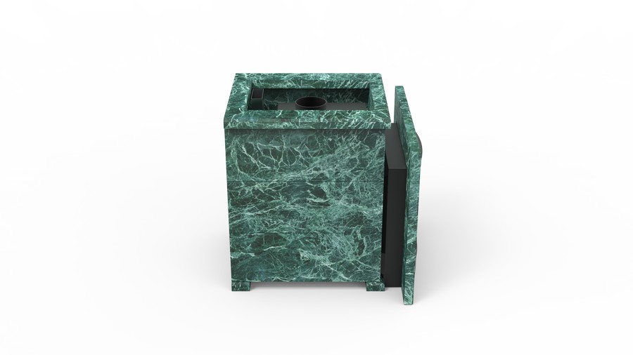 Печь в облицовке из натурального камня Genesis GN 500 облицовка открытая пироксенит-элит фото в Краснодаре