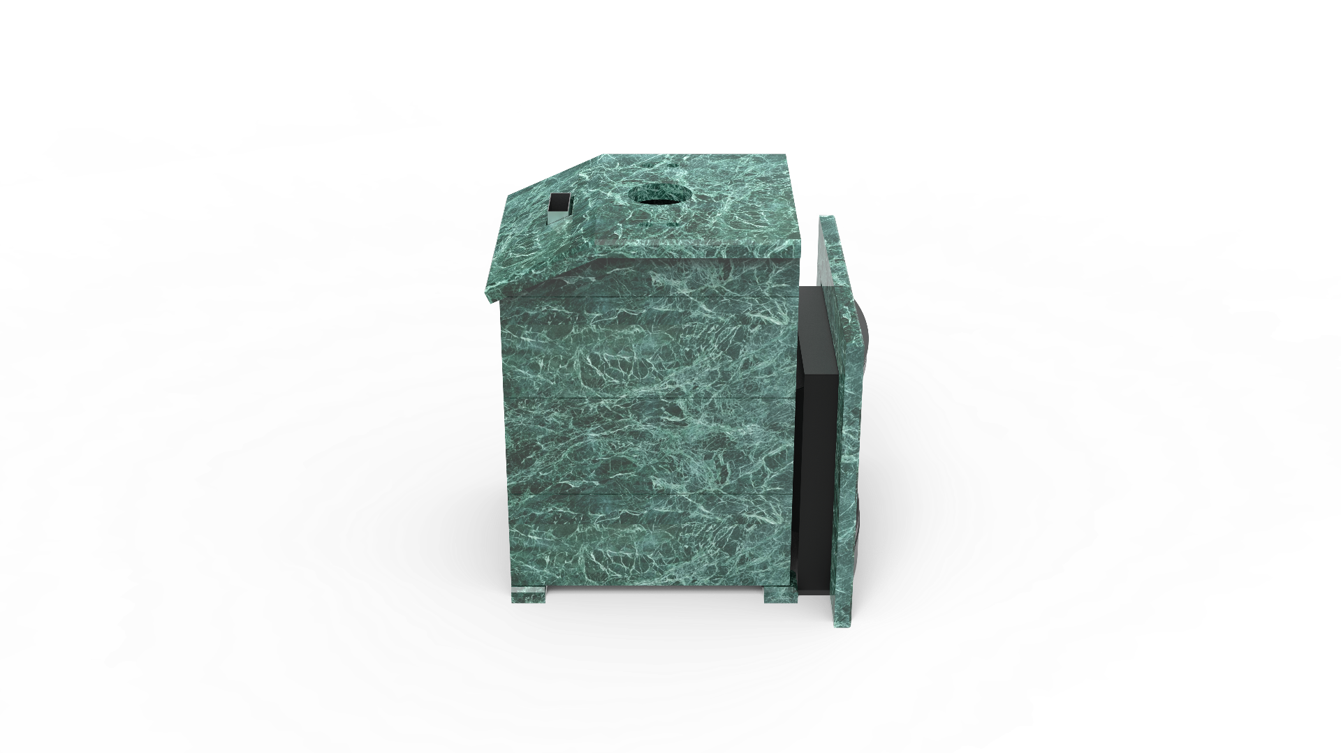 Печь из натурального камня Genesis GN 500 облицовка закрытая со скосом талькохлорит-шлифовка фото в Краснодаре