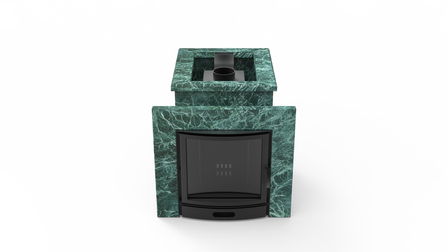 Печь в облицовке из натурального камня Genesis GN 500 облицовка открытая пироксенит-элит фото в Краснодаре