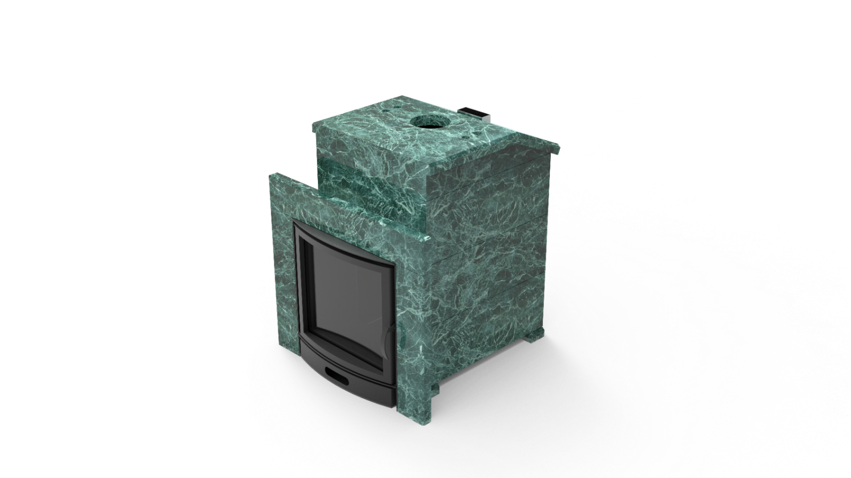 Печь из натурального камня Genesis GN 500 облицовка закрытая со скосом талькохлорит-шлифовка фото в Краснодаре