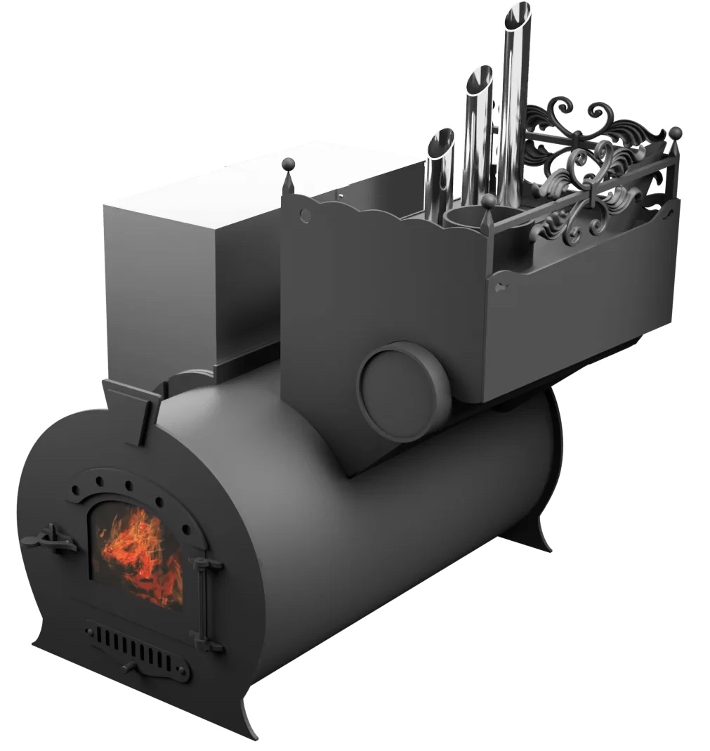 Печь Горыныч 3, каменка закрытая с парогенератором с правой стороны, малая дверь со стеклом фото в Краснодаре Печь Горыныч 3, каменка закрытая с парогенератором с правой стороны, малая дверь со стеклом фото в Краснодаре