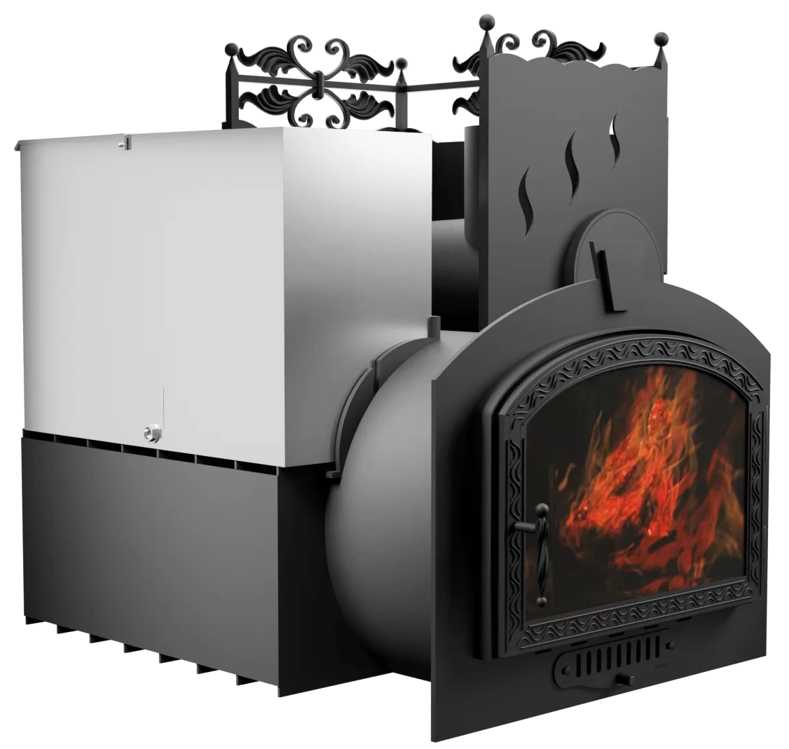 Печь Горыныч 3 с конвекцией, каменка с правой стороны, большая дверь со стеклом фото в Краснодаре Печь Горыныч 3 с конвекцией, каменка с правой стороны, большая дверь со стеклом фото в Краснодаре