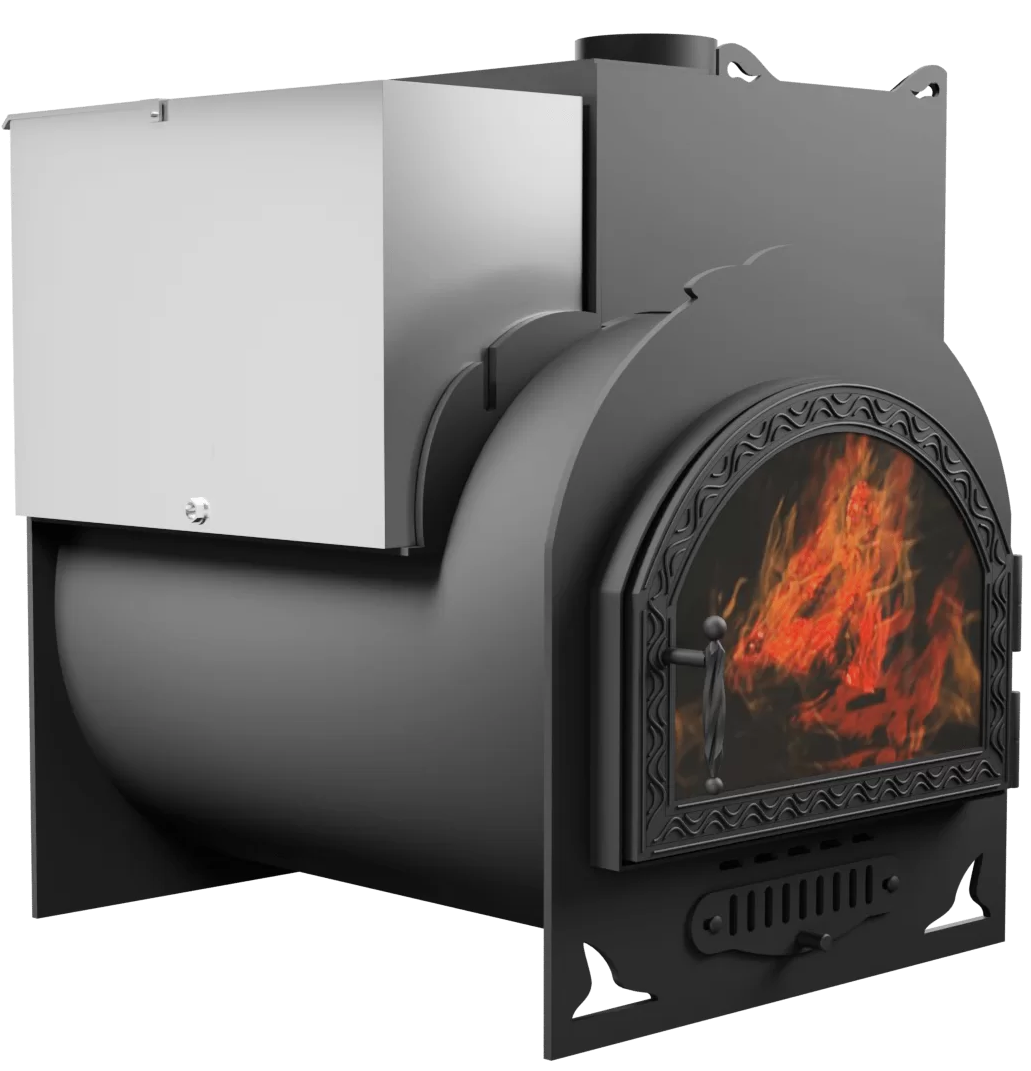 Печь Горыныч Мини, каменка с правой стороны, средняя дверь со стеклом фото в Краснодаре Печь Горыныч Мини, каменка с правой стороны, средняя дверь со стеклом фото в Краснодаре