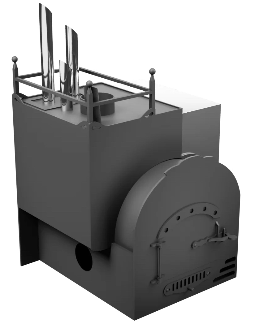 Печь Горыныч Мини, каменка закрытая с парогенератором с левой стороны, система воздушного отопления фото в Краснодаре Печь Горыныч Мини, каменка закрытая с парогенератором с левой стороны, система воздушного отопления фото в Краснодаре