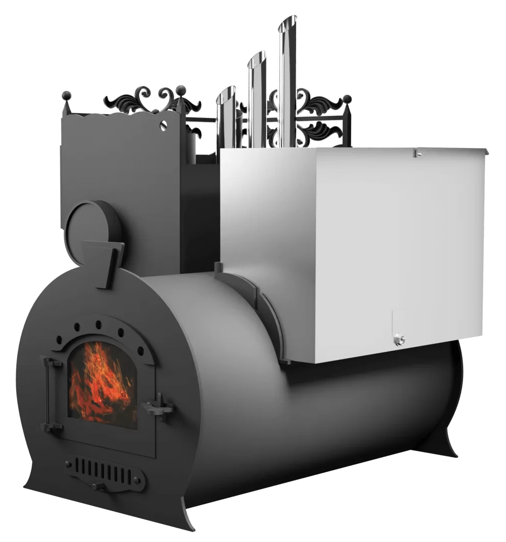 Печь Горыныч 3, каменка закрытая с парогенератором с левой стороны, малая дверь со стеклом фото в Краснодаре Печь Горыныч 3, каменка закрытая с парогенератором с левой стороны, малая дверь со стеклом фото в Краснодаре