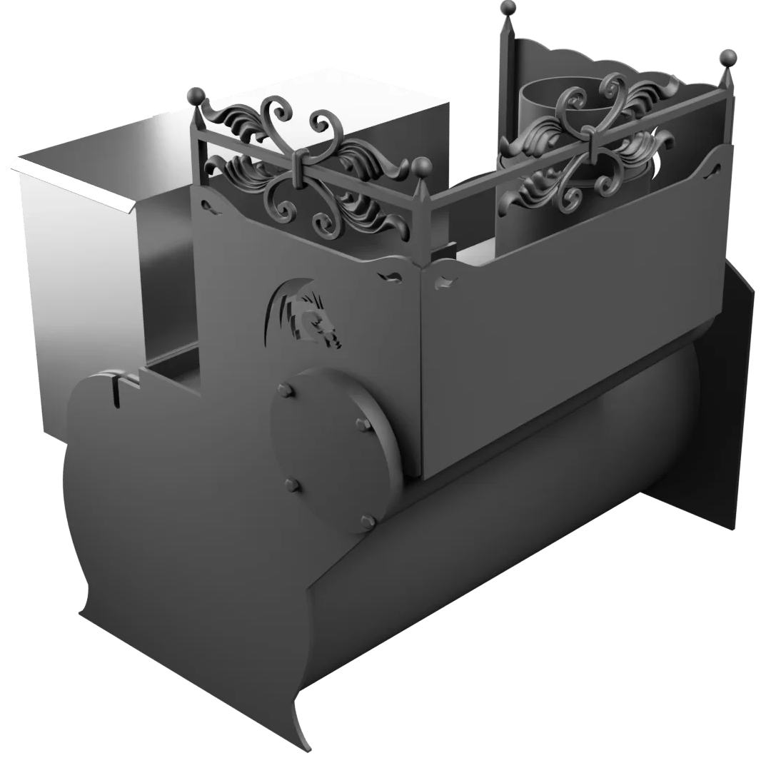 Печь Горыныч 3, каменка с левой стороны, средняя дверь со стеклом фото в Краснодаре Печь Горыныч 3, каменка с левой стороны, средняя дверь со стеклом фото в Краснодаре
