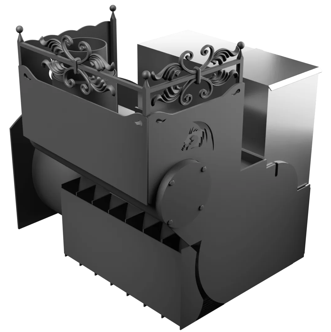 Печь Горыныч 3 с конвекцией, каменка с правой стороны, большая дверь со стеклом фото в Краснодаре Печь Горыныч 3 с конвекцией, каменка с правой стороны, большая дверь со стеклом фото в Краснодаре