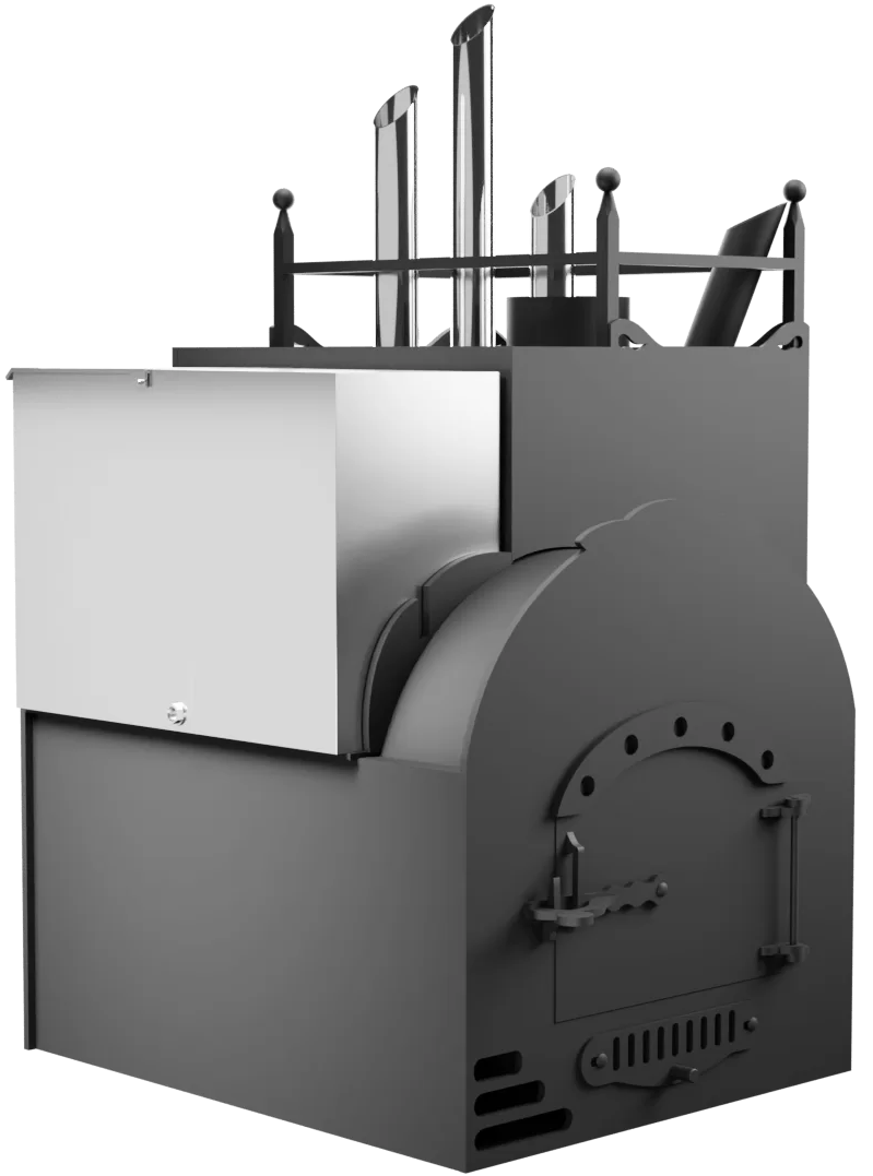 Печь Горыныч Мини, каменка закрытая с парогенератором с правой стороны, система воздушного отопления фото в Краснодаре Печь Горыныч Мини, каменка закрытая с парогенератором с правой стороны, система воздушного отопления фото в Краснодаре