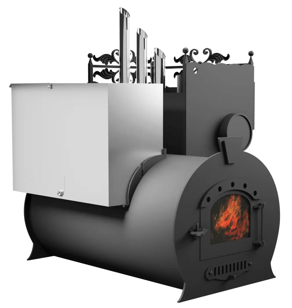 Печь Горыныч 3, каменка закрытая с парогенератором с правой стороны, малая дверь со стеклом фото в Краснодаре Печь Горыныч 3, каменка закрытая с парогенератором с правой стороны, малая дверь со стеклом фото в Краснодаре