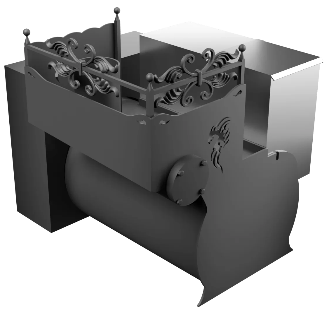 Печь Горыныч 3, каменка с правой стороны, малая дверь со стеклом, естественная система воздушного отопления фото в Краснодаре Печь Горыныч 3, каменка с правой стороны, малая дверь со стеклом, естественная система воздушного отопления фото в Краснодаре