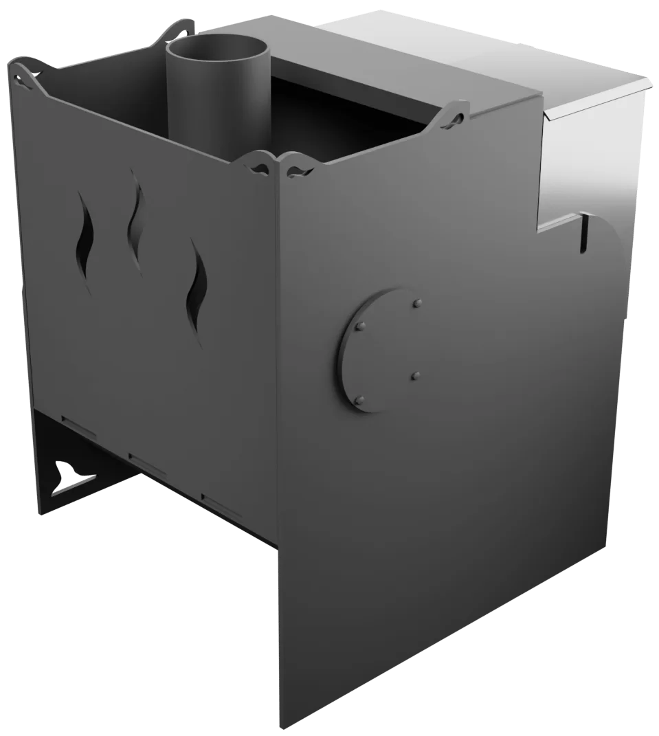 Печь Горыныч Мини, каменка с правой стороны, средняя дверь со стеклом фото в Краснодаре Печь Горыныч Мини, каменка с правой стороны, средняя дверь со стеклом фото в Краснодаре