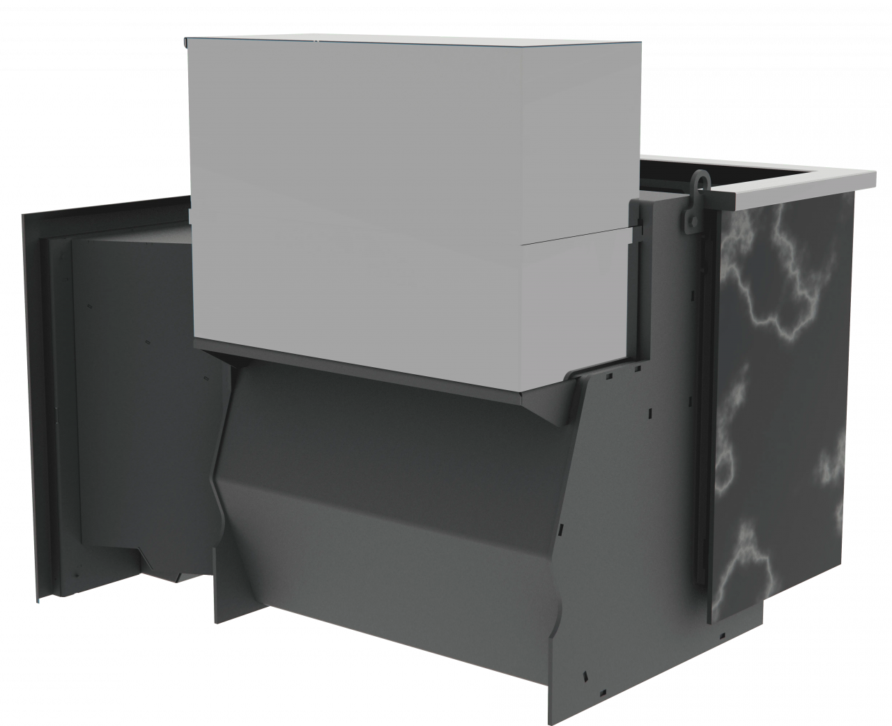 Банный камин 500, сталь+СВО фото в Краснодаре Банный камин 500, сталь+СВО фото в Краснодаре