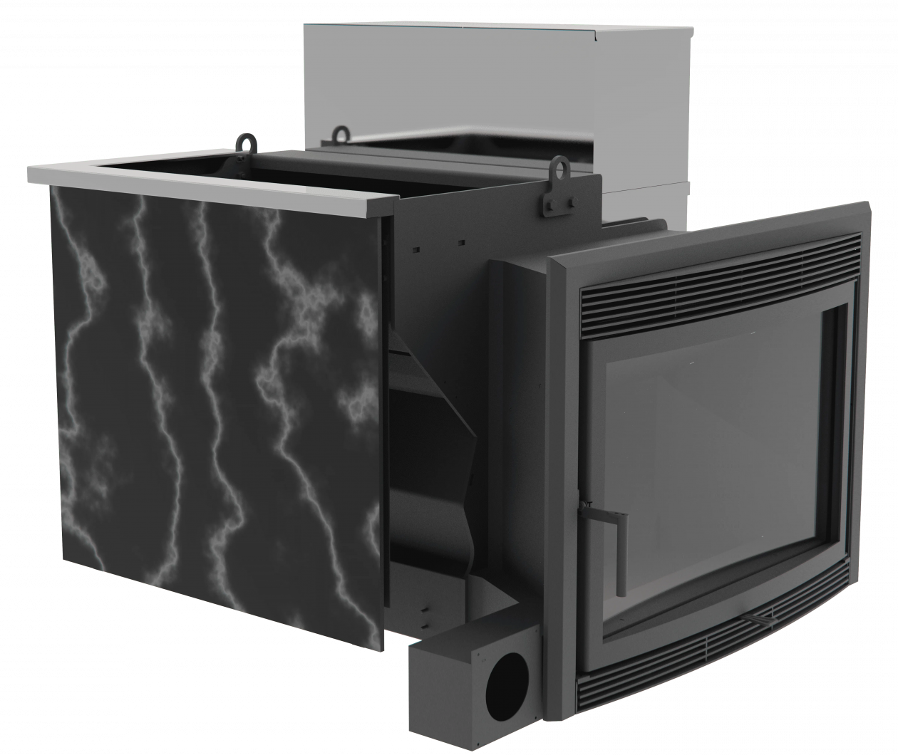 Банный камин 800, AISI 430 фото в Краснодаре Банный камин 800, AISI 430 фото в Краснодаре