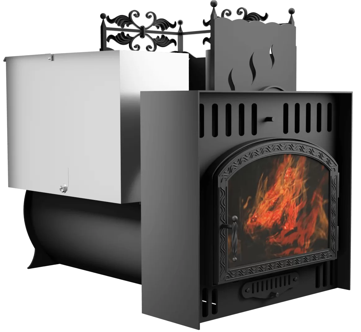 Печь Горыныч 3, каменка с правой стороны, большая дверь со стеклом, естественная система воздушного отопления фото в Краснодаре Печь Горыныч 3, каменка с правой стороны, большая дверь со стеклом, естественная система воздушного отопления фото в Краснодаре