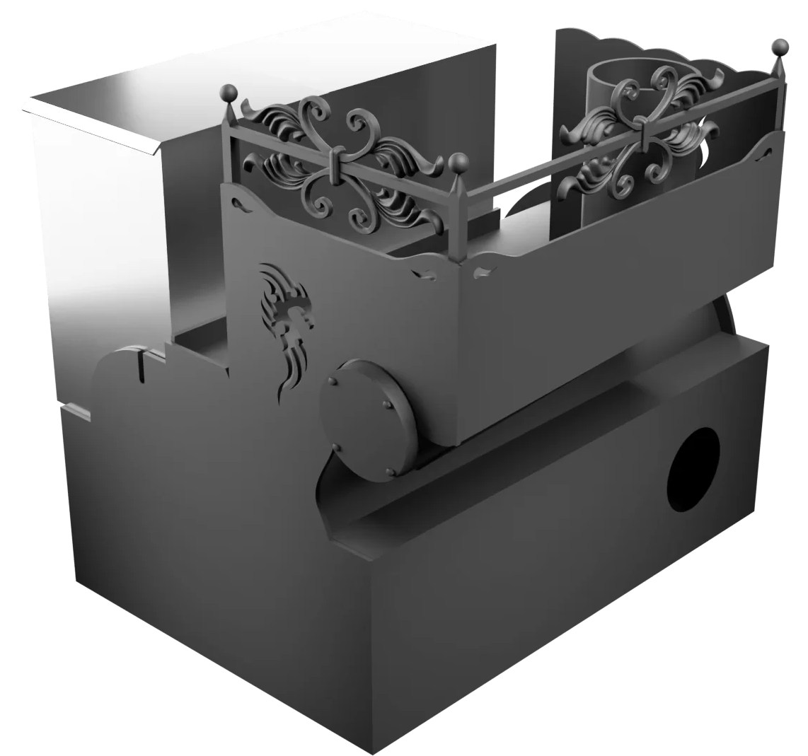 Печь Горыныч 3, каменка с левой стороны, малая дверь со стеклом, система воздушного отопления фото в Краснодаре Печь Горыныч 3, каменка с левой стороны, малая дверь со стеклом, система воздушного отопления фото в Краснодаре