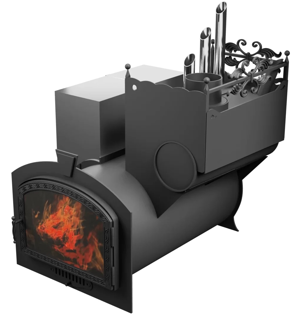 Печь Горыныч 3, каменка закрытая с парогенератором с правой стороны, большая дверь со стеклом фото в Краснодаре Печь Горыныч 3, каменка закрытая с парогенератором с правой стороны, большая дверь со стеклом фото в Краснодаре