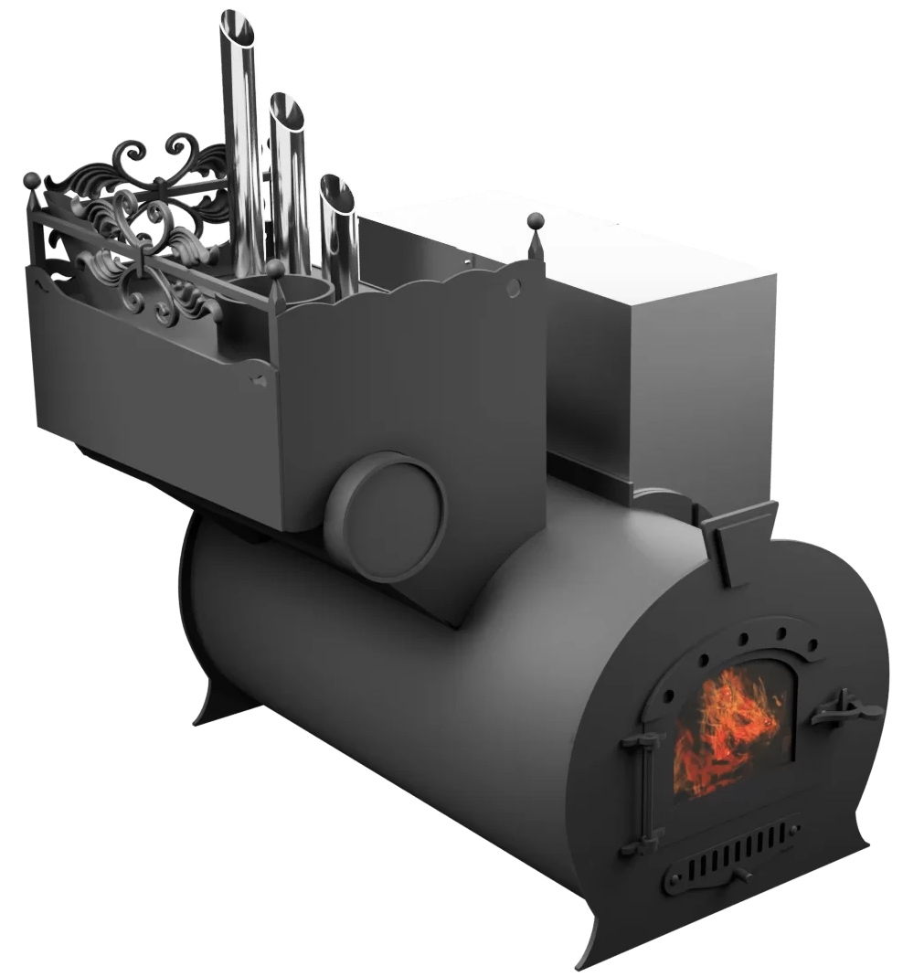 Печь Горыныч 3, каменка закрытая с парогенератором с левой стороны, малая дверь со стеклом фото в Краснодаре Печь Горыныч 3, каменка закрытая с парогенератором с левой стороны, малая дверь со стеклом фото в Краснодаре