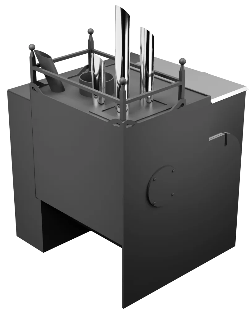 Печь Горыныч Мини, каменка закрытая с парогенератором с правой стороны, естественная система воздушного отопления фото в Краснодаре Печь Горыныч Мини, каменка закрытая с парогенератором с правой стороны, естественная система воздушного отопления фото в Краснодаре